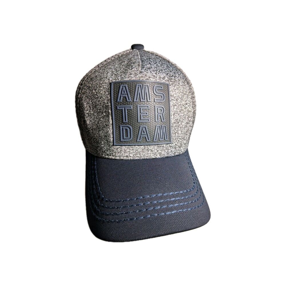 Robin Ruth Men's Amsterdam Hat Gray/Navy Blue Snapback Travel Vacation